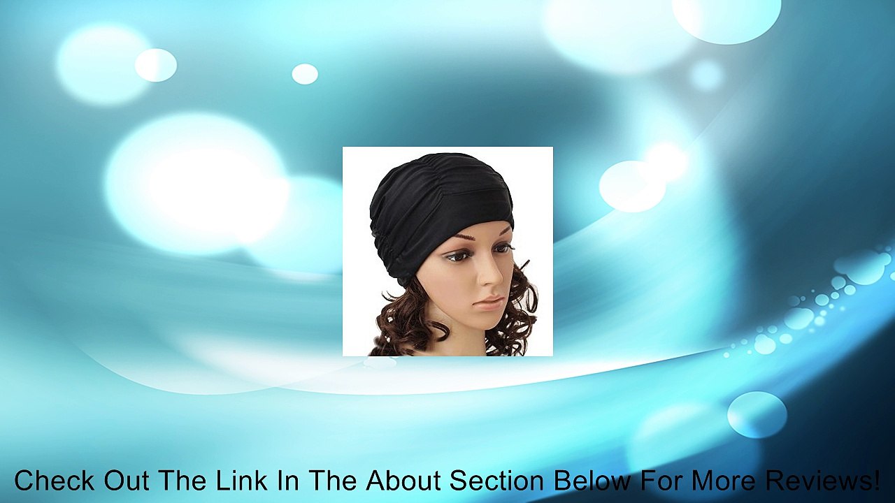 Eforstore Swimming Caps Long Hair Swim Cap Pleated Cloth Fabric Bathing Hats Lycra Beanie Hat for Adult Men Women Review