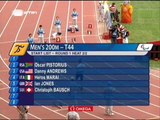Oscar Pistorius win 200m at Beijing Paralympics