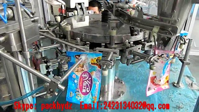 Bags automatic granule filling and sealing machine for puffed food 2423134032@qq.com