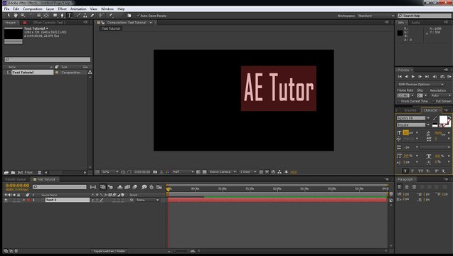 AE Tutor: Text Tutorial 01 - Text Basics