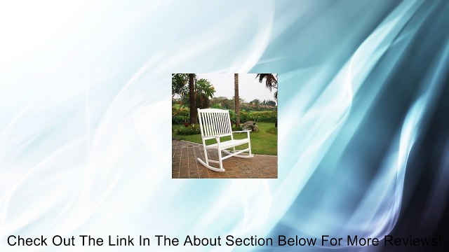 Outdoor Double Rocking Chair, White, Seats 2 Review
