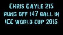 Chris Gayle fastest double century video highlights - ICC world cup 2015 Record