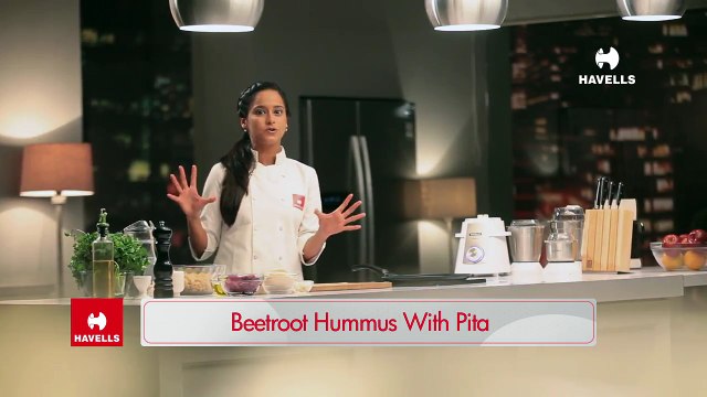 Beetroot Hummus with Pita with Havells Mixer Grinder