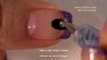 Bat French Tip Halloween Nail Art Tutorial / Arte para las uñas de murcielago