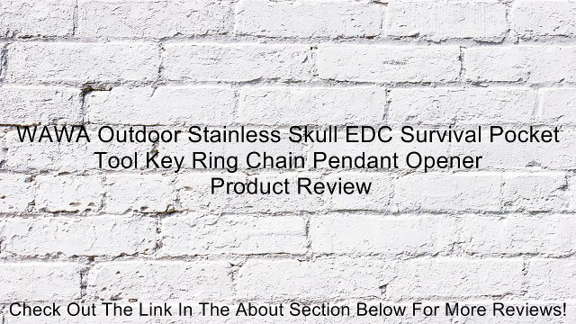 WAWA Outdoor Stainless Skull EDC Survival Pocket Tool Key Ring Chain Pendant Opener Review
