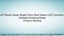 40 Pieces Super Bright 3mm Red Green LED Common Cathode Emitting Diode Review