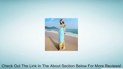 Ladies Princess Dress Printing Flowers Beach Cover-up Review