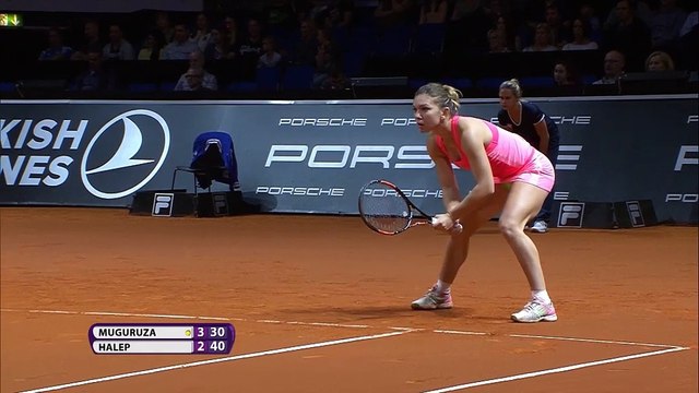 Trzy sety walki między Halep z Muguruzą