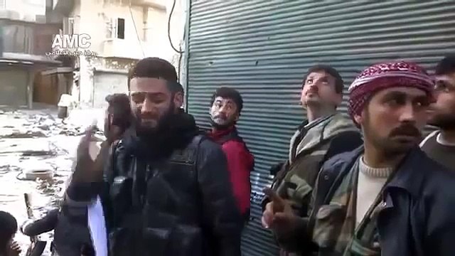 syrian rebel prayer Adhan while the syrian army attacked FSA