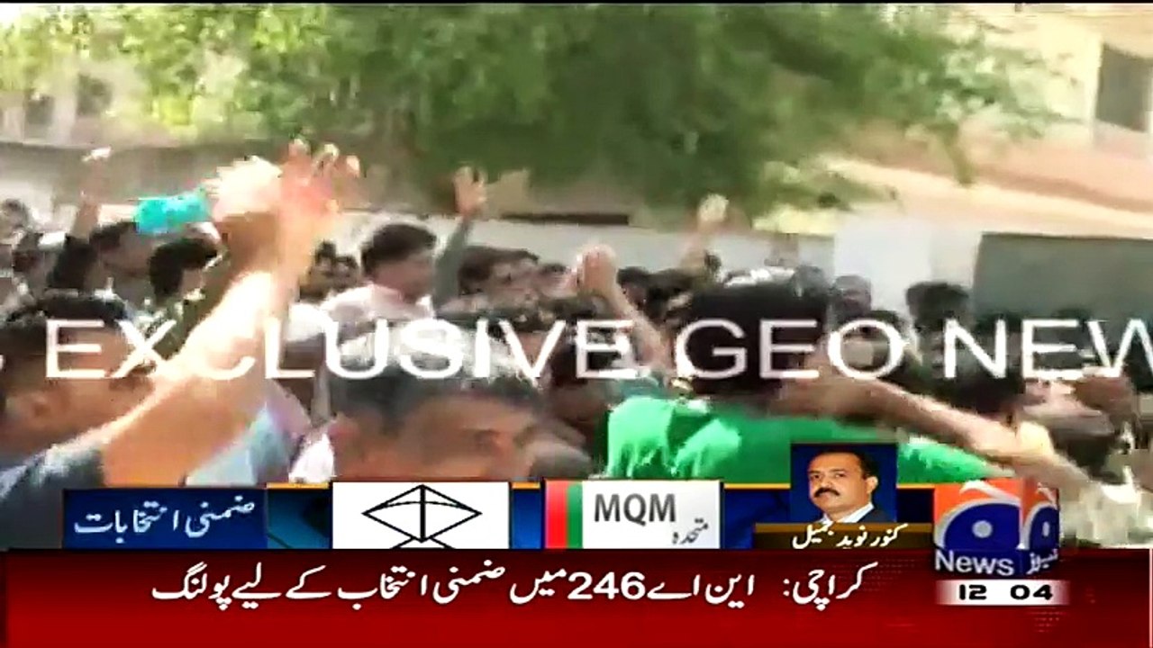 MQM Kanwar Naved crying for not being allowed to go to Polling Station by Rangers
