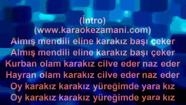 Dilek Özgör - Kara Kız - 2012 TÜRKÇE KARAOKE