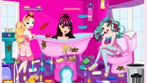 《〒》♣ Ever After high bathroom cleaning - Raven Queen and Apple white cleaning bathroom