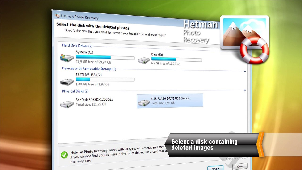 Recovering Deleted Photos with Hetman Photo Recovery