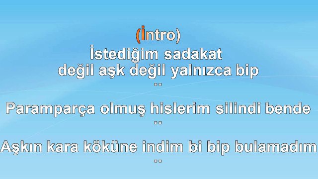 Doğuş - Bip - 2012 TÜRKÇE KARAOKE