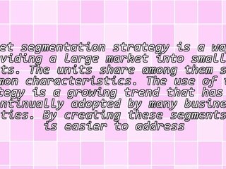 Facts On Market Segmentation Strategy