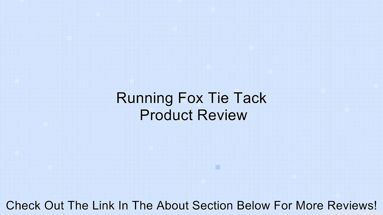 Running Fox Tie Tack Review