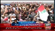 MQM Workers Burned PTI Flags At Karimabad Chowk