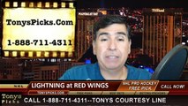 NHL Game 4 Free Pick Prediction Detroit Red Wings vs. Tampa Bay Lightning Odds Playoff Preview 4-23-2015
