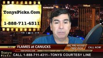 Vancouver Canucks vs. Calgary Flames Game 5 Odds Free Pick Prediction Playoff Preview 4-23-2015