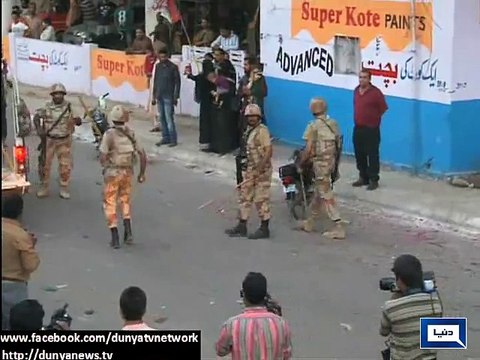 Dunya News - Rangers reaches Karimabad, baton-charge miscreants to curb situation