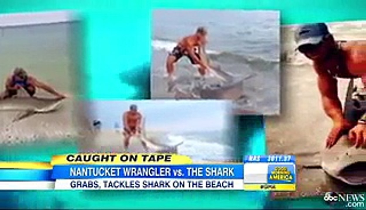Man Shows power. Wrestles Shark With Bare Hands