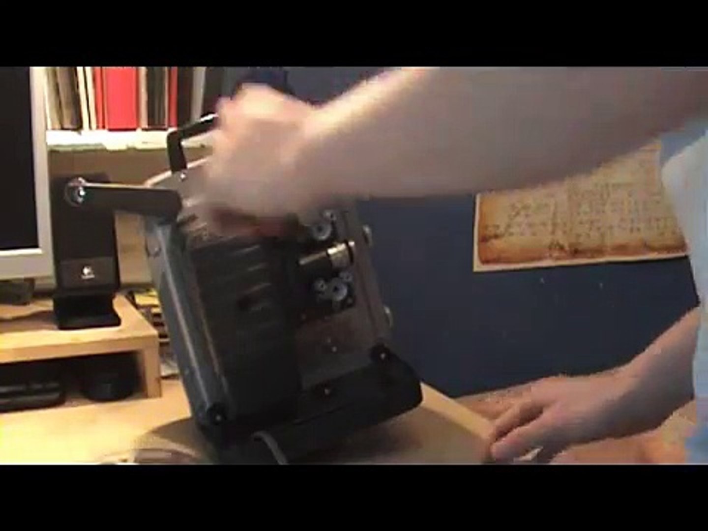 8mm Film Projector in action