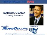 BARACK OBAMA: Closing Remarks @ MoveOn Virtual Town Hall