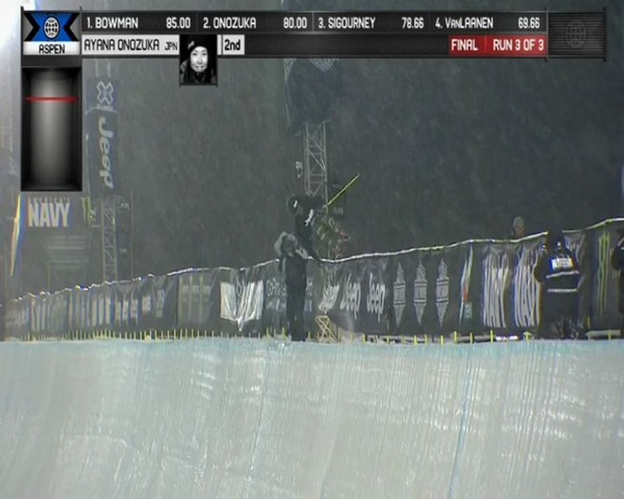 X-Games Ski Superpipe - 2ème place d'Onozuka