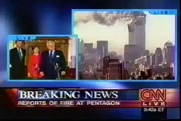 9/11/01 - CNN Live Coverage Pentagon Attack