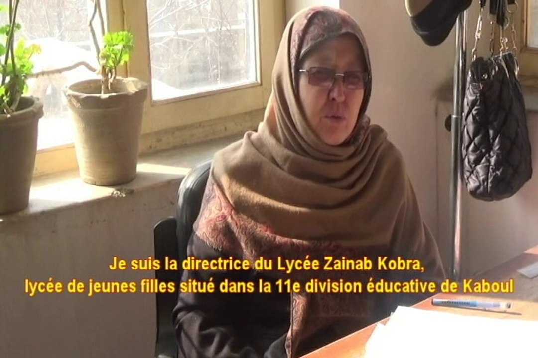 Entretien avec la Directrice de l'école Bibi Zainab Kobra (Kaboul)