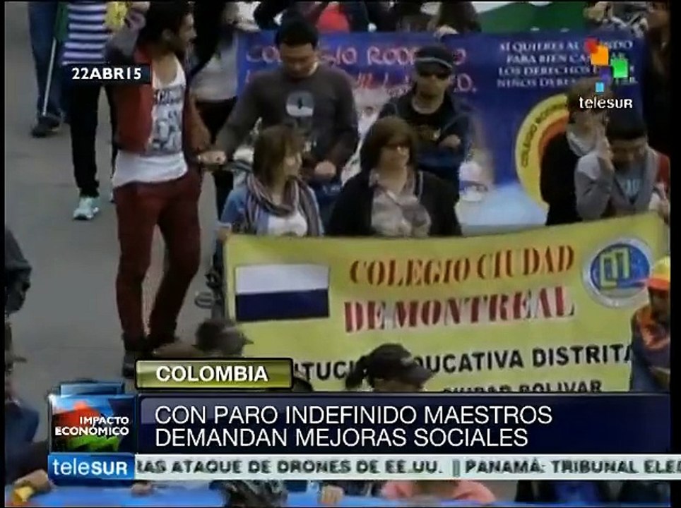 Maestros de Colombia exigen mejoras salariales y laborales