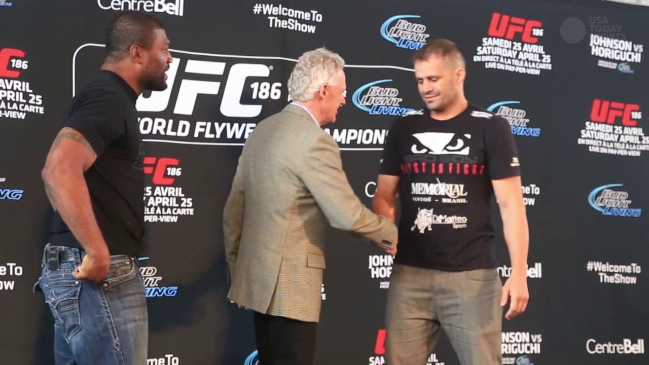 UFC 186 media faceoffs