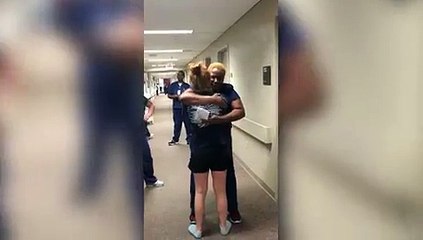 Nurse yelps with joy as previously paralysed girl stands up