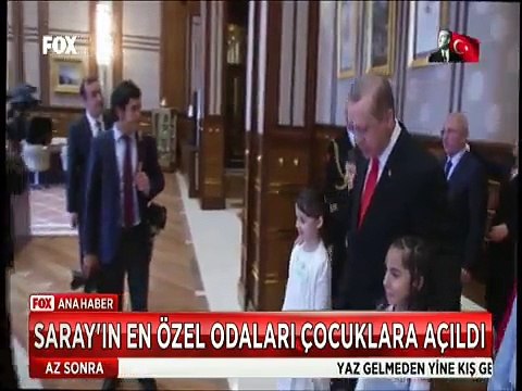 Cumhurbaşkanı Erdoğan 23 Nisan'da çocukları Ak Saray'da gezdirdi özel odalar açıldı