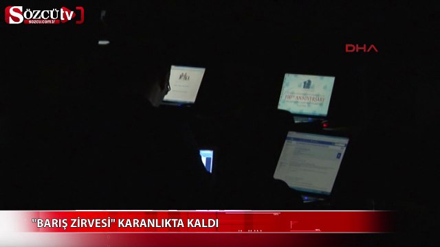 Barış Zirvesi'nde elektrikler kesildi