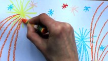 Уроки рисования. Рисуем праздничный салют. How to draw a firework