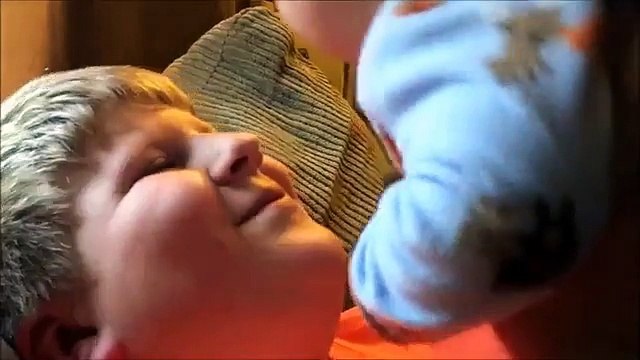 Disaster Strikes As Older Brother Plays With Newborn Sibling