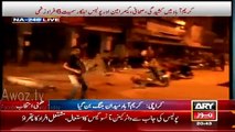 Police Baton Charge MQM Worker Very Badly On Karimabad Chowk
