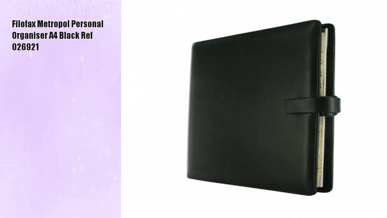 Filofax Metropol Personal Organiser A4 Black Ref 026921