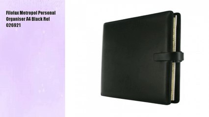 Filofax Metropol Personal Organiser A4 Black Ref 026921