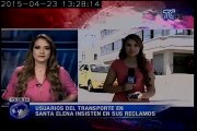 Usuarios del transporte en Santa Elena insisten en sus reclamos