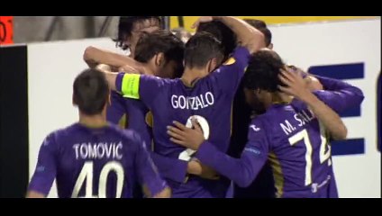 Goal Gómez - Fiorentina 1-0 Dyn. Kiev - 23-04-2015