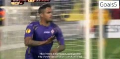Juan Vargas Goal Fiorentina 2 - 0 Dynamo Kiev Europa League 23-4-2015