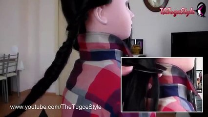 Tuğçe DIY Hairstyles ♡ Trend side from the waterfall French braid ♡♡