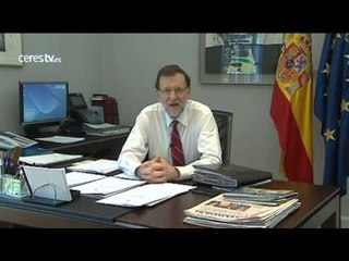 Insólito video de Rajoy para hablar de los datos del paro