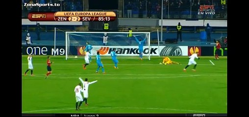 Gameiro  goal - Zenit 2-2 Sevilla FC - Europa League 23/04/2015