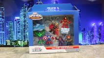 Superheroes Marvel Ultimate Super Hero Set Toy Review with Captain America and Spiderman