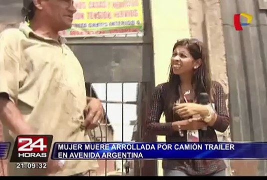 Mujer muere tras ser arrollada por camión en avenida Argentina