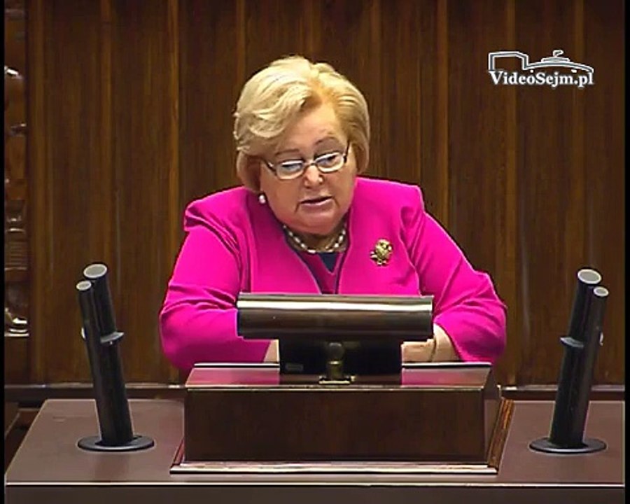 Poseł Maria Nowak - Wystąpienie z dnia 22 kwietnia 2015 roku.