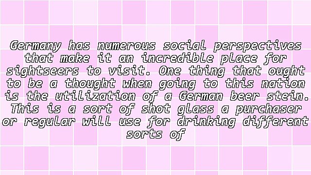 The Benefits Of The German Beer Stein